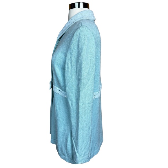 St. John Evening Santana Knit Coquette Sequin Pearl Crystal Embellished Jacket 8 - Picture 10 of 15